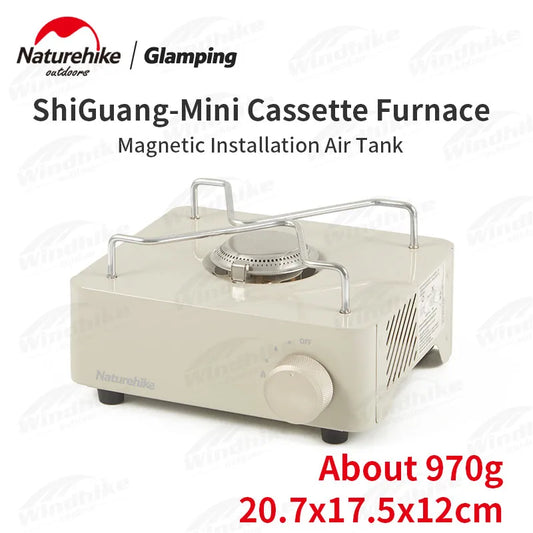 Naturehike Camping MINI Cassette Furnace Gas Stove Strong Firepower 2000W Outdoor Grill Stove Portable BBQ Burner Cooking Tool
