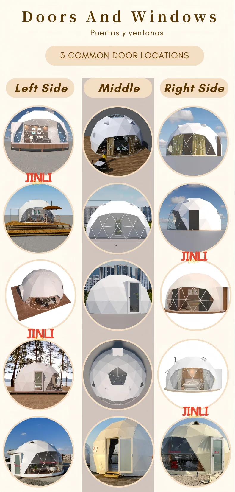 【Global Shipping】 Geodesic Dome Tent Spherical Tent Hotel Resort Outdoor Luxury Glamping Dome Transparent Starry Sky Tent