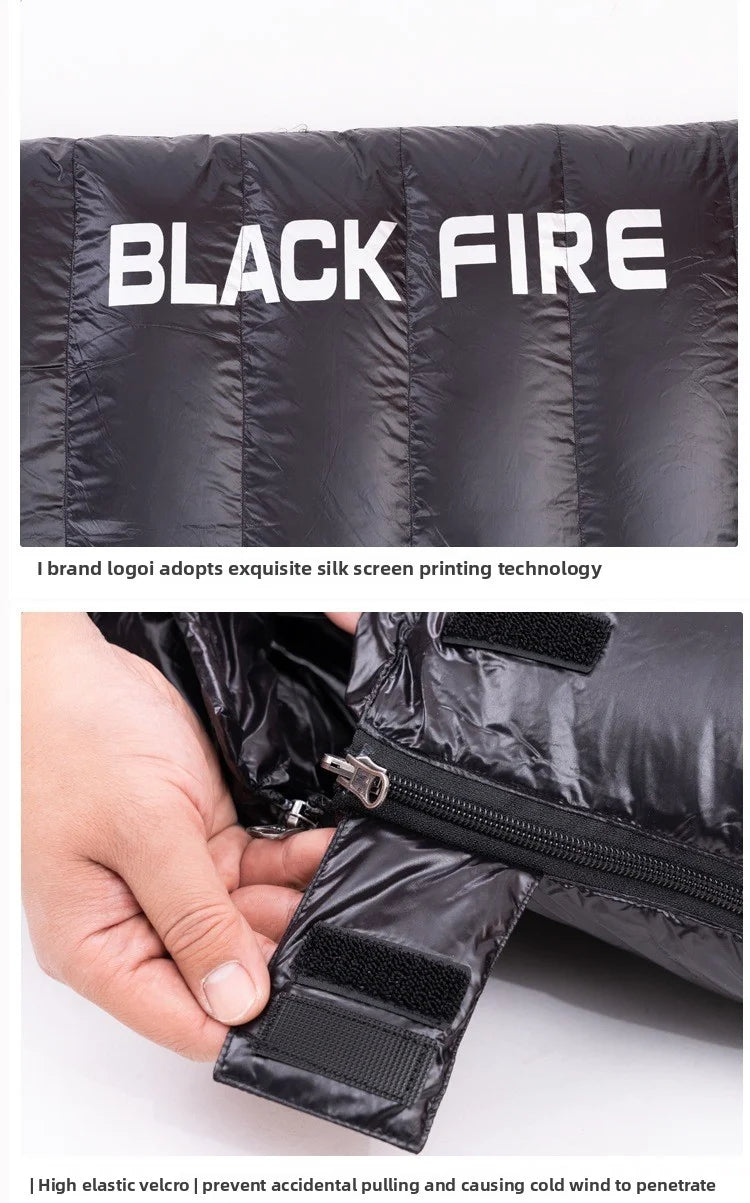 BLACK FLRE Goose Down Adult Envelope Outdoor Light Portable Sleeping Bag Down Sleeping Bag