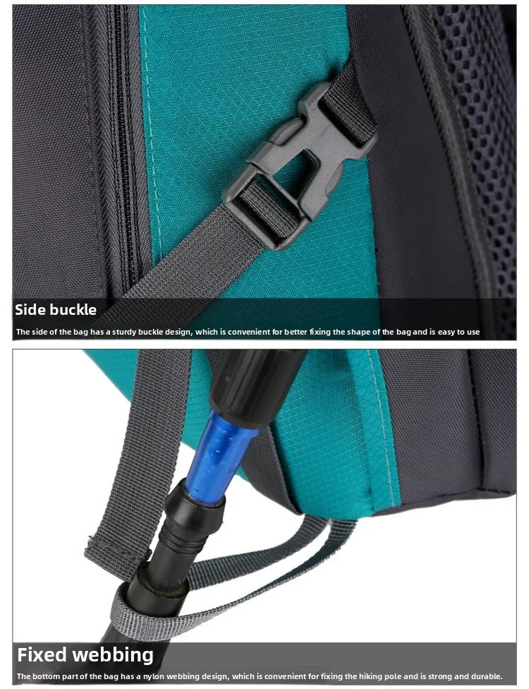 60L Large Capacity Hiking Backpack Men Outdoor Mountain Backbag Male Sport Back Pack Leisure Teens Travel Package Black