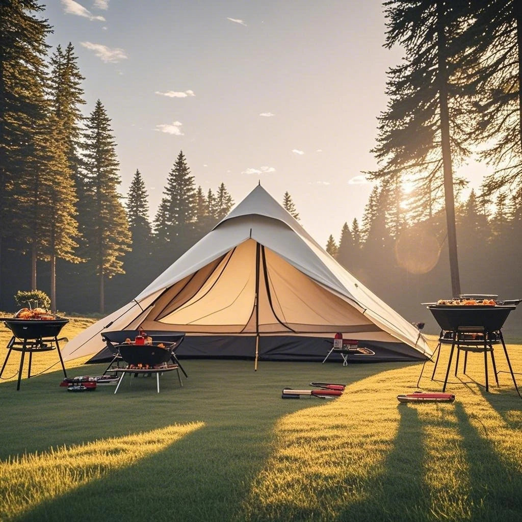 1-Person Ultralight Trekking Pole Tent - Pyramid Design, Waterproof PU4000, 2-Layer Mesh for Backpacking/Hiking, Without Pole