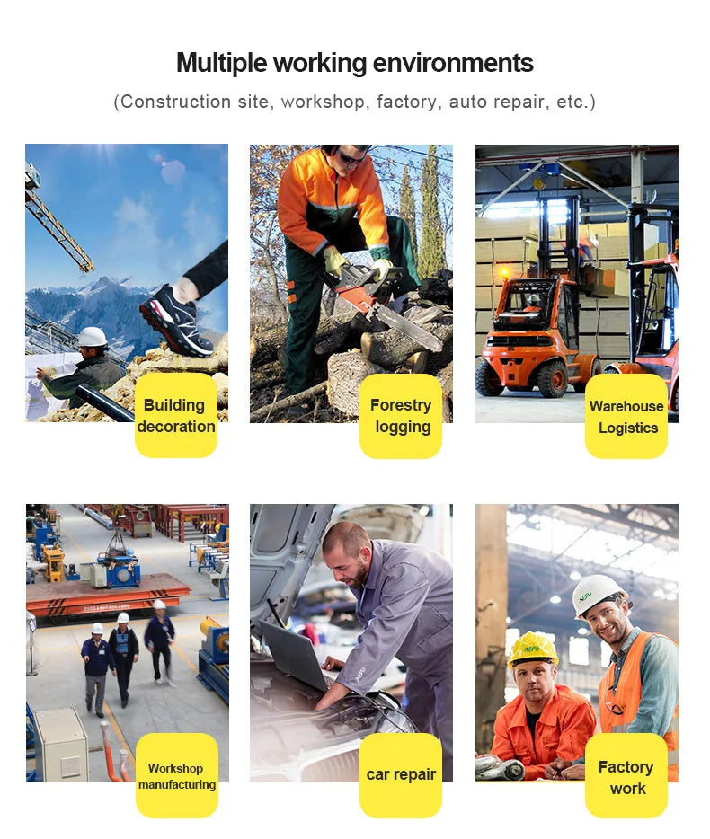 Rotating Button Safety Shoes Men Puncture-Proof Work Sneakers Protective Shoes Brand Indestructible Steel Toe Shoes Work Boots