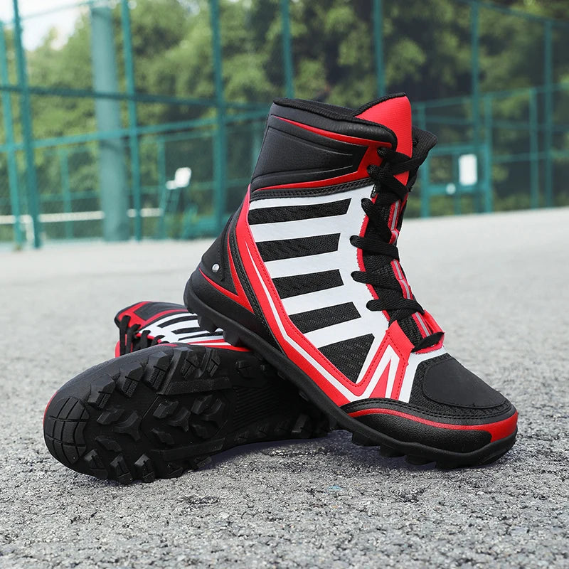 Men's Motorcycle Boots New Breathable Stripe Motos Riders Shoes Outdoor Motocross Protective Boots Hiking Non-slip Sports Shoes