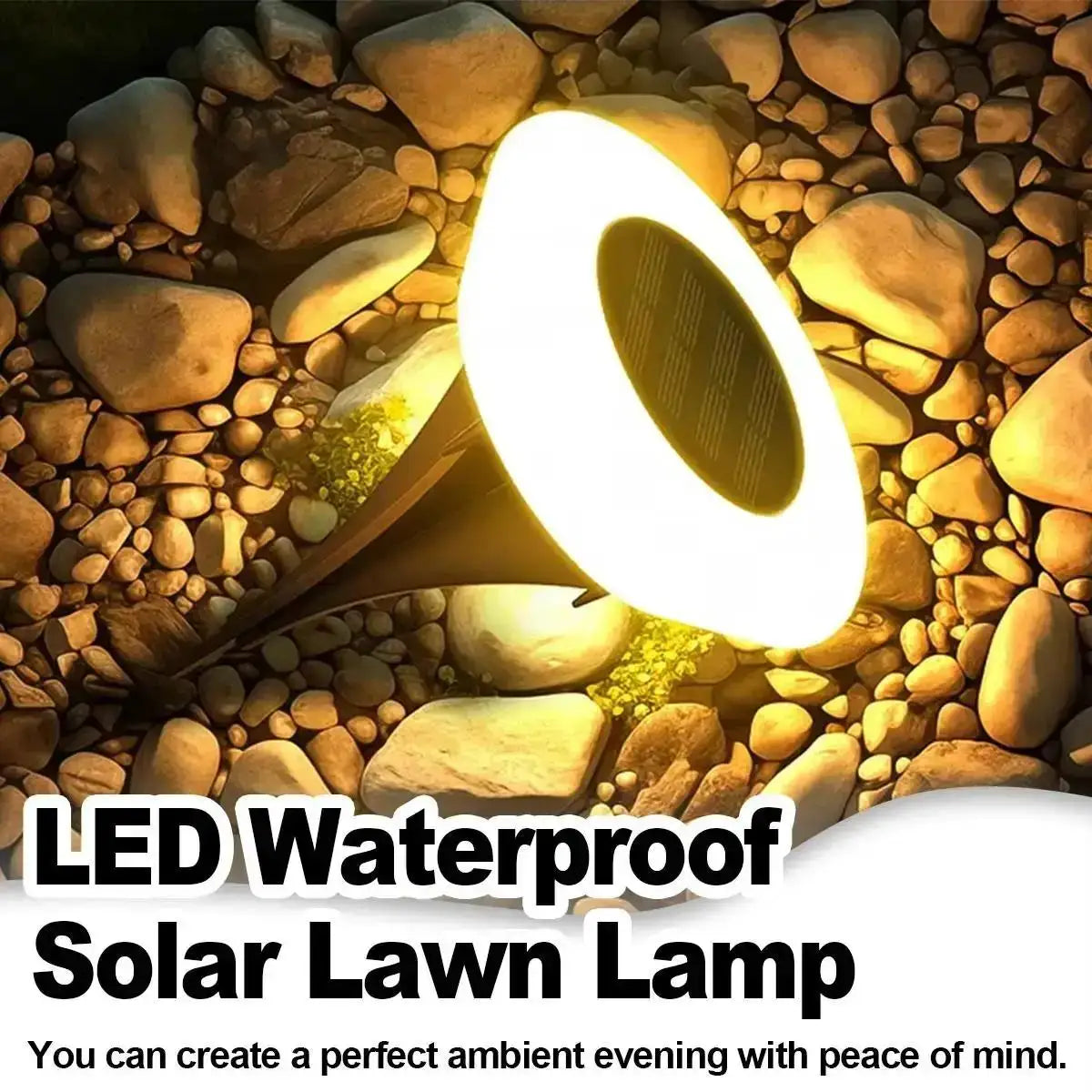 Solar Ground Light Lamp Outdoor Rechargeable Led Waterproof Park Landscape Floor Garden Lamps Decorative Powered Decoration Lawn