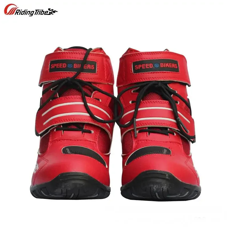 Motorcycle Fall Prevention Boots High Ankle Racing Boots Leather Race Motocross Motorbike Riding Boots Shoes for Women Men Shoe