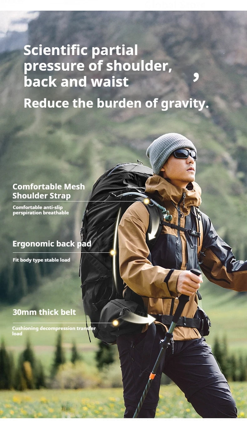 Naturehike 70L Hiking Backpack Outdoor Rainproof With Rain Cover Knapsack Climbing Shoulder Bag Travel Camping Rucksack Portable