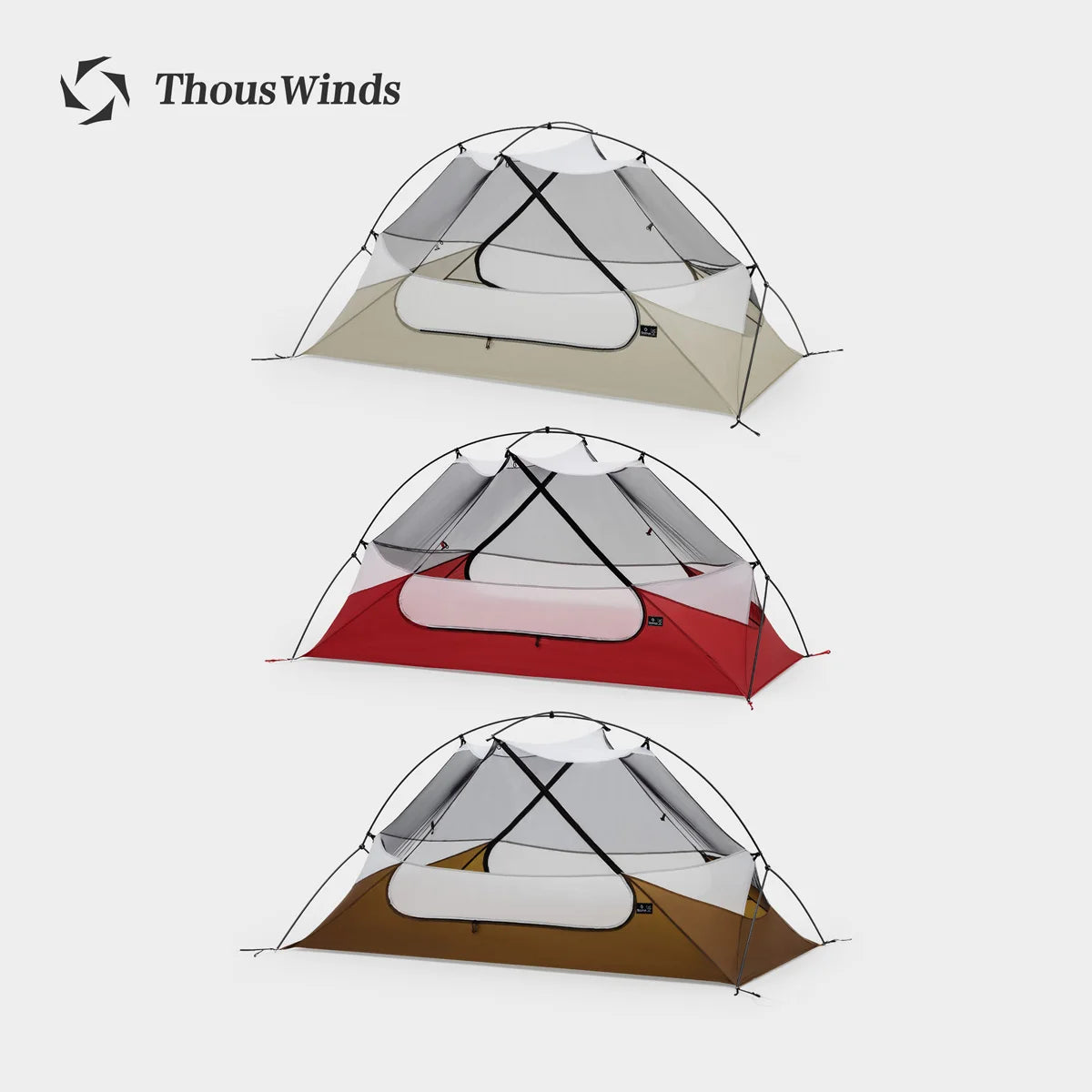 Thous Winds SGR 1-Person Backpacking Tent, 3-Season Ultralight Hiking Tent, 15D Nylon Ripstop Both Side Silicon Camping Tent