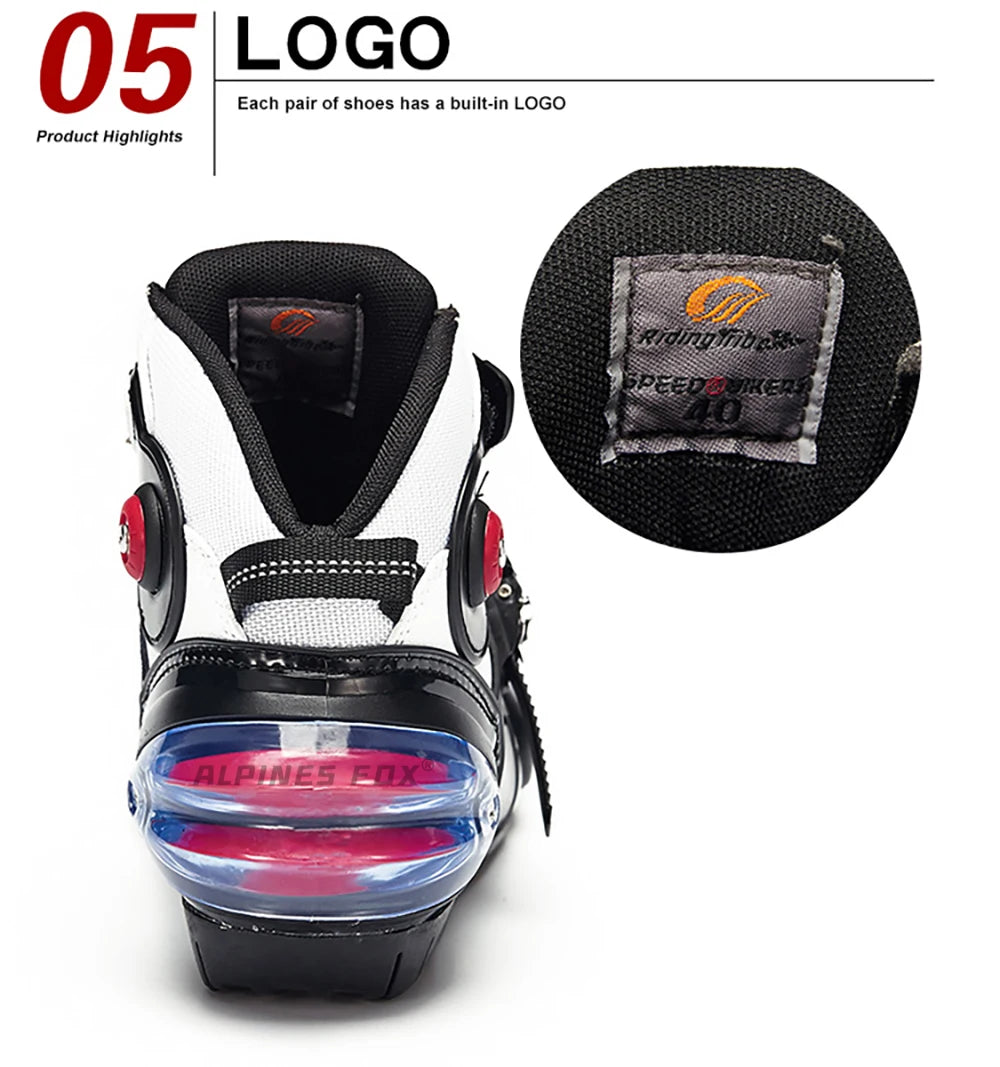 Men Women Motorcycle Racing Boots Sneakers Shoes Microfiber Leather Anti-collision Protection Motocross Off-Road Boots Non-slip