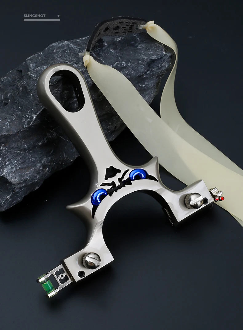 Silver Aluminum Alloy Slingshot Professional Slingshot Competition Dedicated Full Metal High-quality Sling Light and Strong