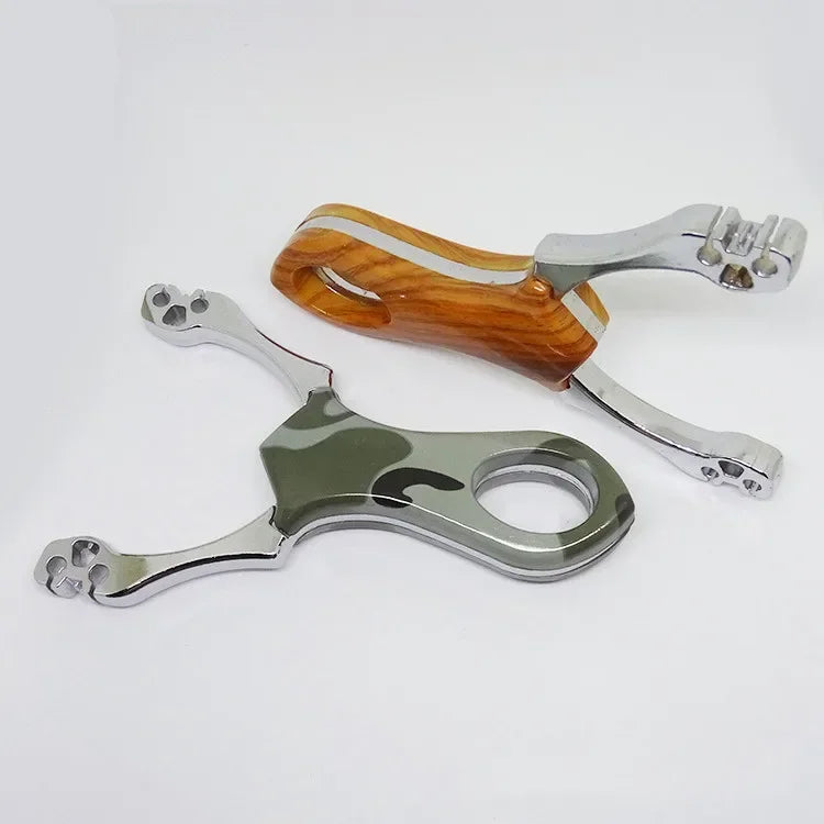 High quality Hunting Alloy Slingshot with Rubber Band High Precision Outdoor Hunting Shooting Catapult