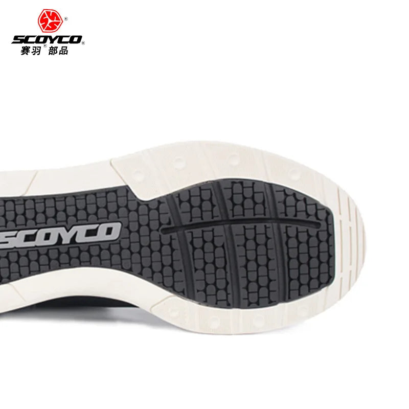 SCOYCO Motorcycle Boots Racing Shoes Men Windproof Motorcycle Travel Equipment Botas Moto Motocross Off-Road Racing Boots