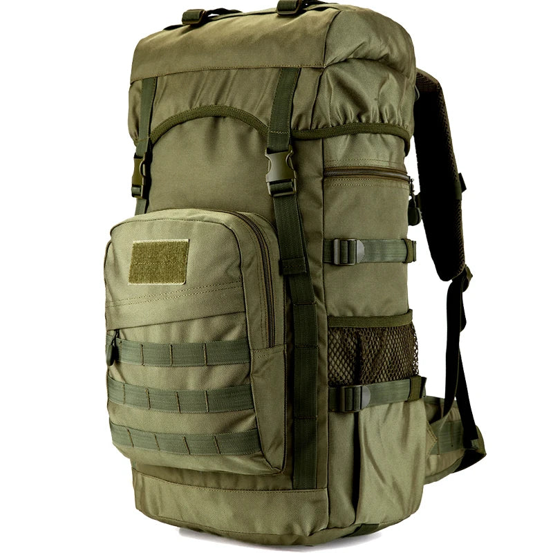 Tactical Men's Backpack, Cool Camping Gear,Waterproof Nylon, Trekking, Fishing, Hunting Bag, Molle Outdoor Bags, 50L