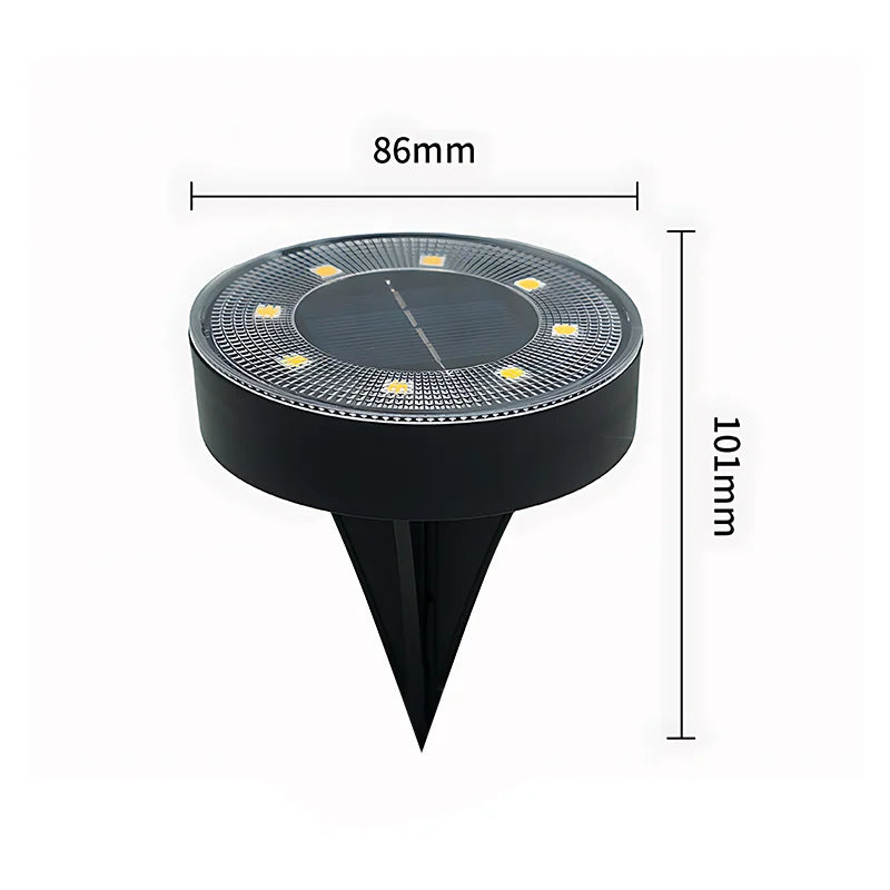 1-8PCS LED Outdoor Solar Power Floor Lamps Waterproof Underground Lamps for Lawn Decoration Garden Courtyar Decoration Lamp