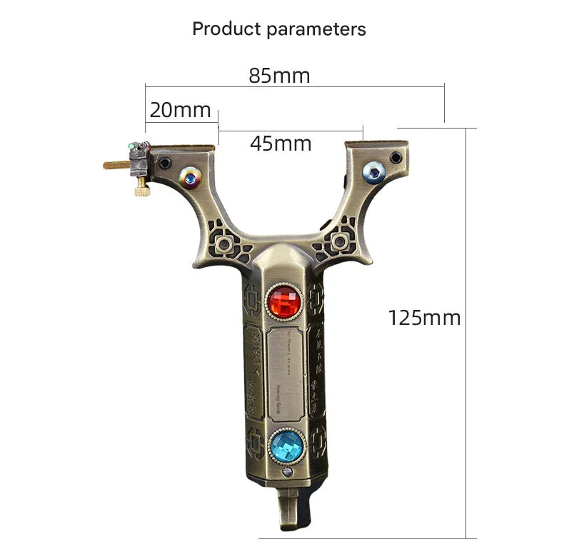 Powerful Alloy Slingshot Outdoor Hunting and Shooting Catapult High Precision Practical Quick Pressure Rubber Band Sligshot