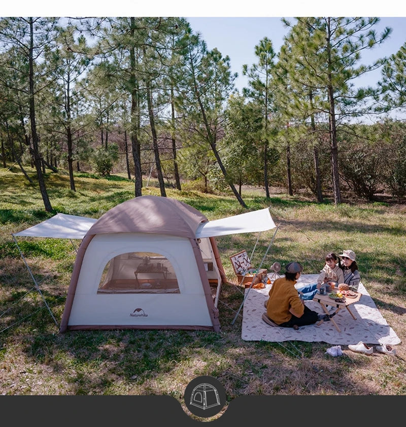 Naturehike Ango Air Outdoor Silver Coated Sunscreen Inflatable Tent Portable Camping Large Space Folding Tent Park Family Tent