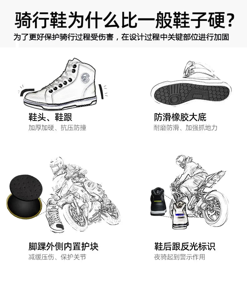 Motorcycle Riding Shoes Motorcycle Boots All Season Breathable and Anti Fall Riding Equipment Road Racing Shoes forRiders오토바이 부츠