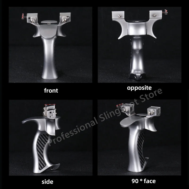 High Precision Rubber Band Shooting Alloy Slingshot and High-power Metal Catapult Sports Shooting Slingshot for Outdoor Hunting