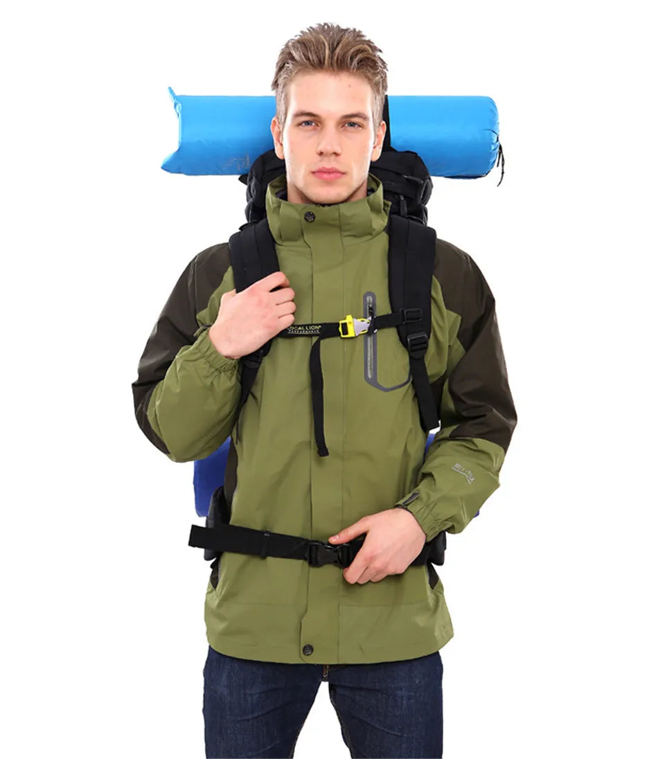 85L Hiking Bag Large Capacity Military Tactical Backpack Outdoor 900D Waterproof Wear-resistant Camping Travel Luggage Rucksack