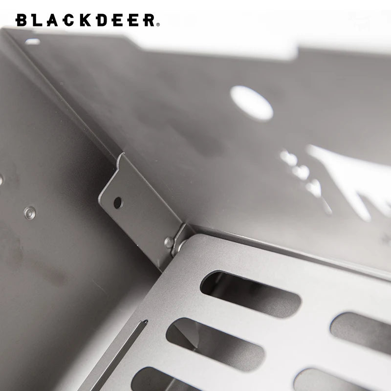 BLACKDEER Outdoor titanium Windproof Wood Stove Furnace Portable Picnic Stove Cooking Camping Burner Barbecue grill BBQ 1kg