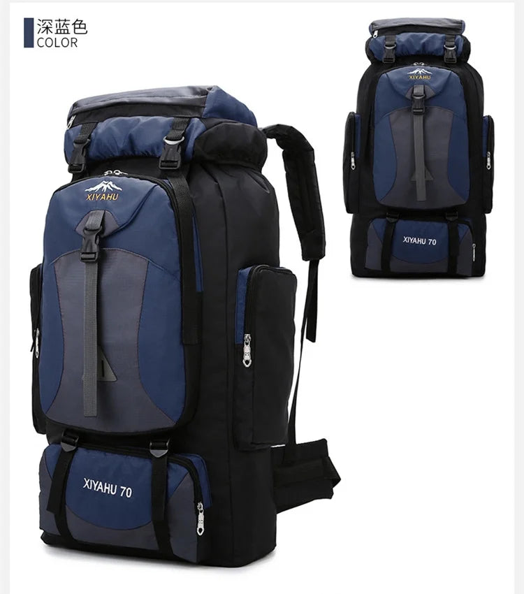 70L Outdoor Hiking Mountaineering Bag Large Capacity Waterproof Sports Travel Backpack Men Women Camping Climbing Bags Rucksack