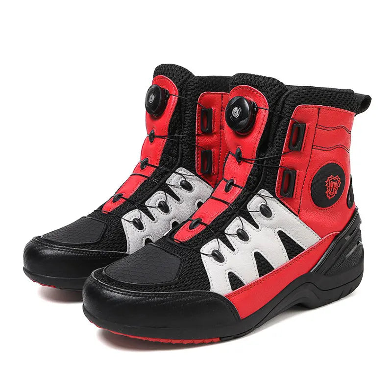 Men Motorcycle Boots New Waterproof Motorbike Riding Shoes Microfiber Breathable Men's Motorcycle Shoes Motos Bike Sport Boot