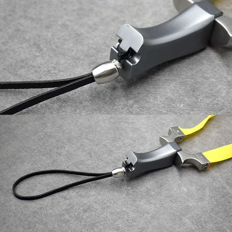 Aluminum Alloy Slingshot Stainless Steel Bow Head Ultra-high Craft Grinding Portable Hunting Equipment Must-have For Beginners