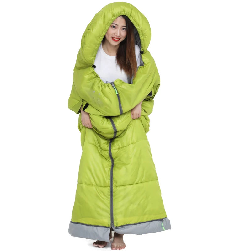 Waterproof Custom Wholesale Winter Luxury Goose Down Feather Sleeping Bag with Zipper Camping Hike