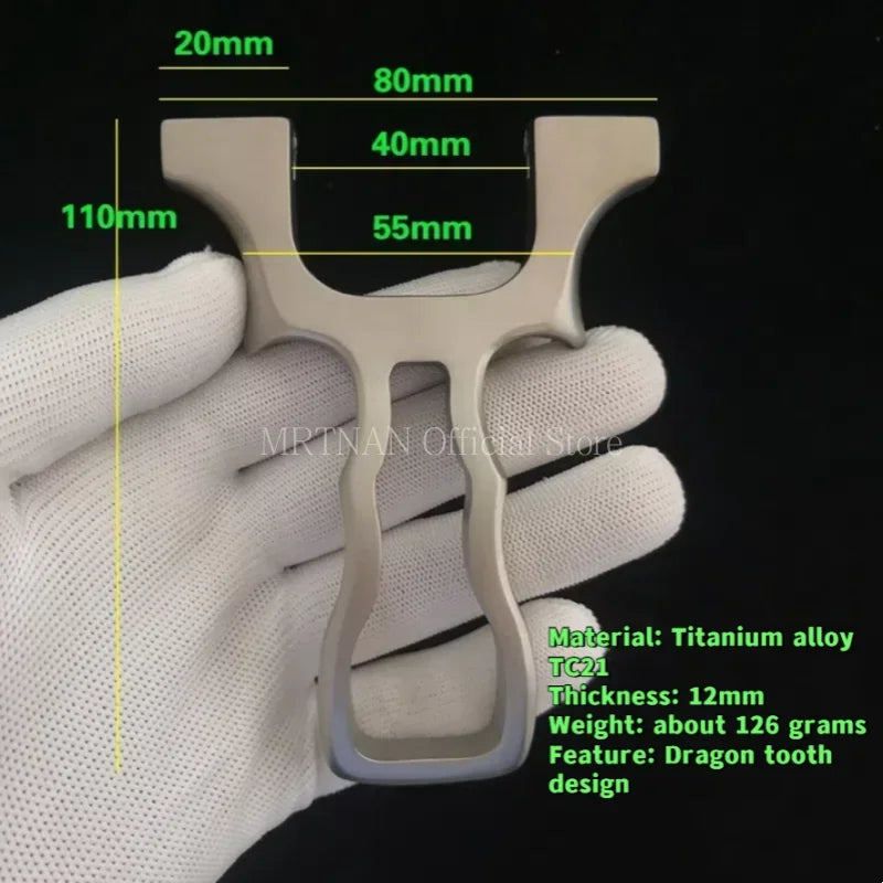 High-quality Titanium Alloy Slingshot with Rubber Band Professional Outdoor Sports Hunting Shooting Catapult Accessories