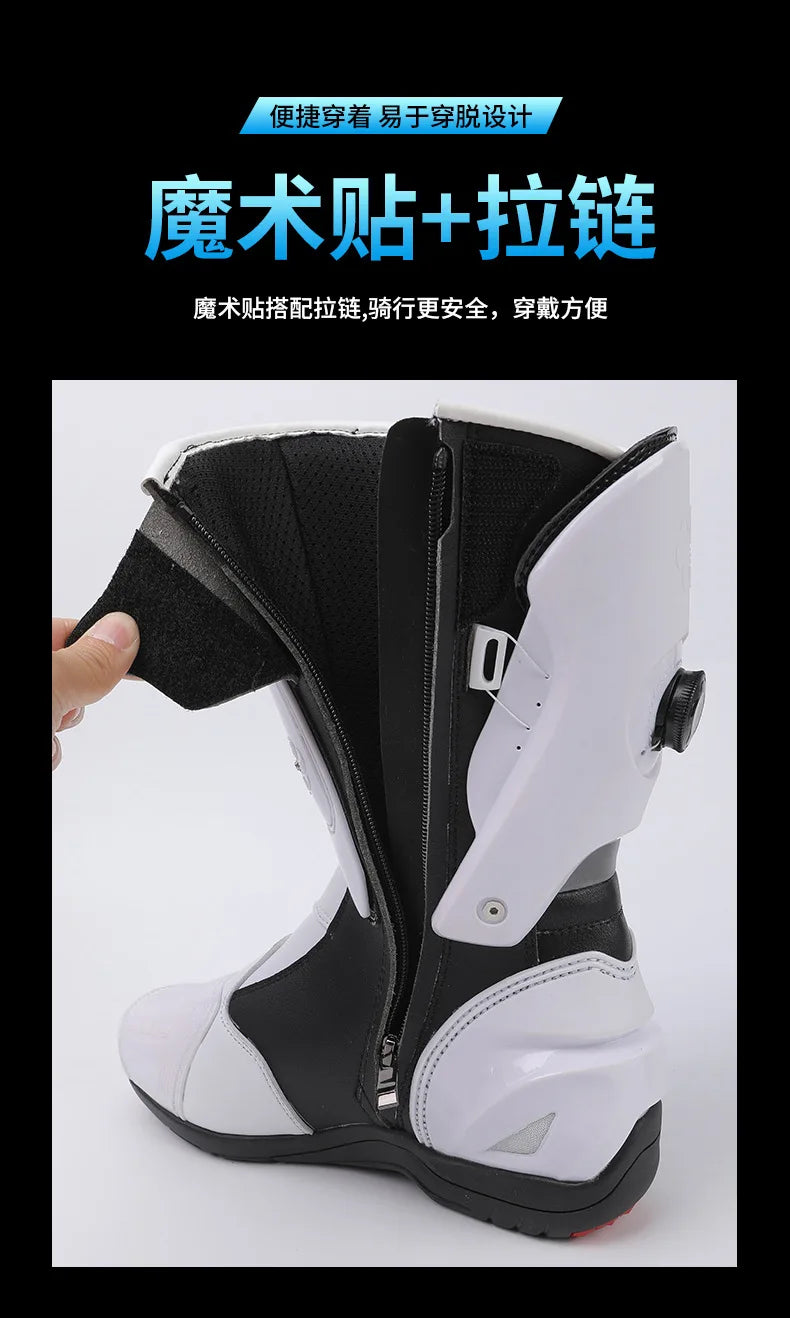 36-47 Anti Fall Motocross Boots Wear-resistant Motorcycle Boots Men's Women Racing Boots Safe Riding Equipment Rally Shoes