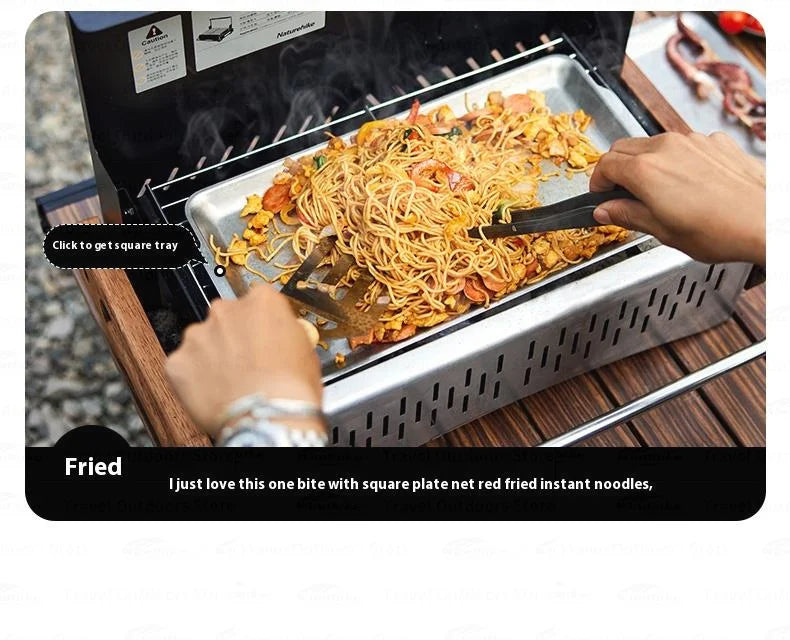 Naturehike Upgrade Barbecue Grill Lightweight Folding Portable Charcoal Burner Camping Outdoor Picnic Tabletop Cooking Stove Box