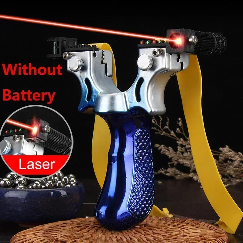 High-power Laser Aiming Slingsshot Outdoor Sports Hunting Shooting Catapult Competition Practice Slingshot Hunting Acessories