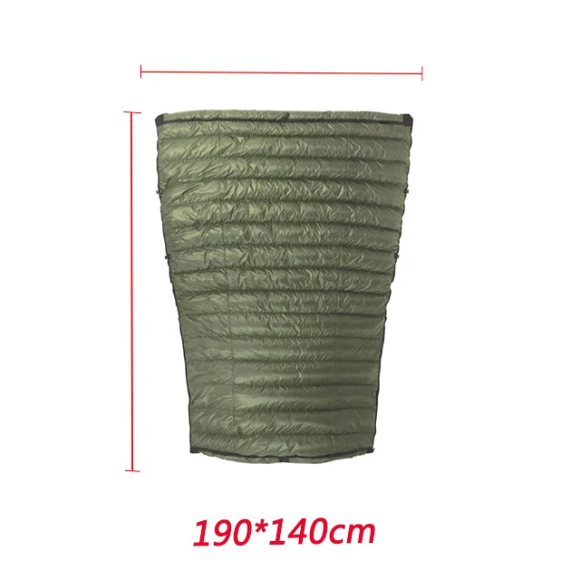 High Quality Multipurpose Camping Sleeping Bag & Blanket Outdoor Hammock Topquilt Ultralight Down Sleeping Bag