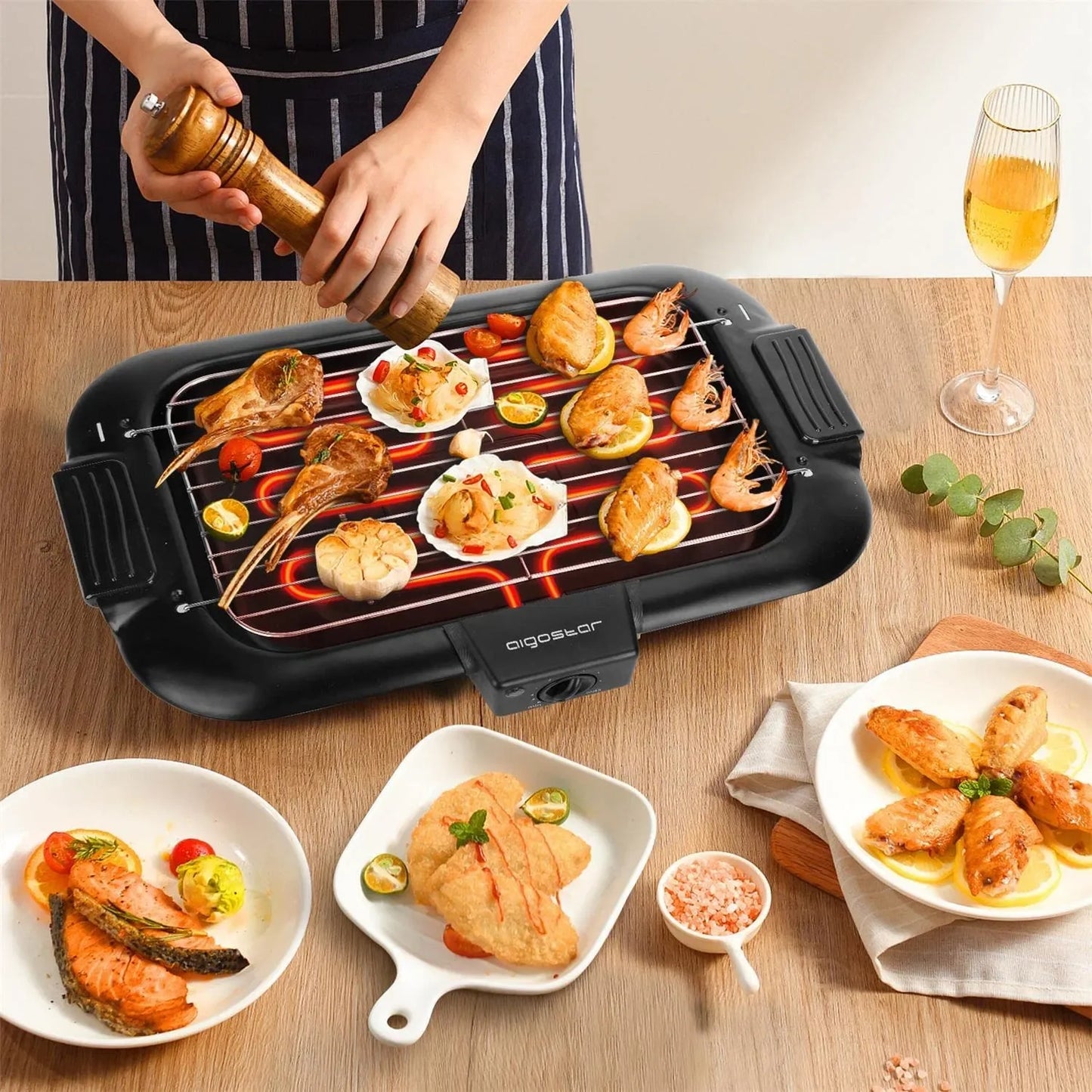 High Performance Electric Smoker BBQ Grill Commercial Electric Barbeque Grill Machine