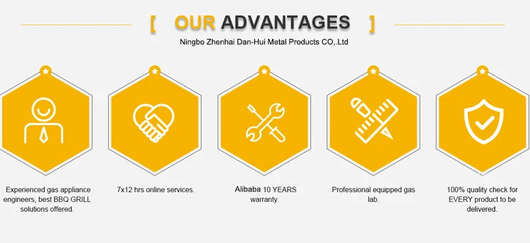 Homemade High Standard Stainless Steel Outdoor Garden High End Auto Ignition 3 Burners Gas Bbq Grill Barbecue BBQ