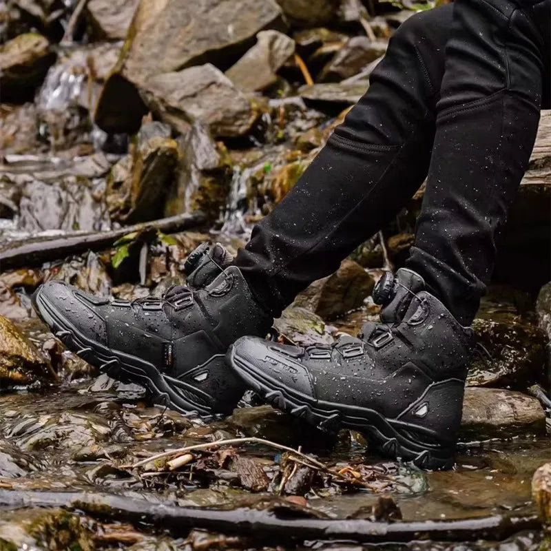 Motorcycle Boots Cowhide Waterproof Motorbike Travel Botas Hiking Shoes Road Cycling Zapatos Men Four Season For KTM For Honda