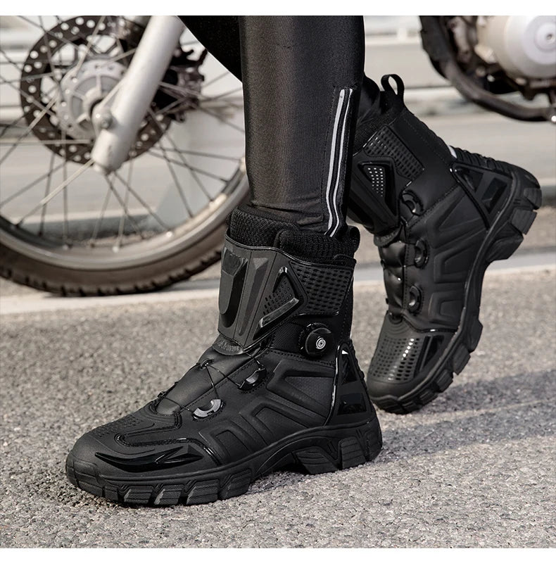 New Motorbike Boots Anti-slip Waterproof  Motorcycle Boots Wear-resistant Biker Protection Equipment Anti-fall Motocross Boot