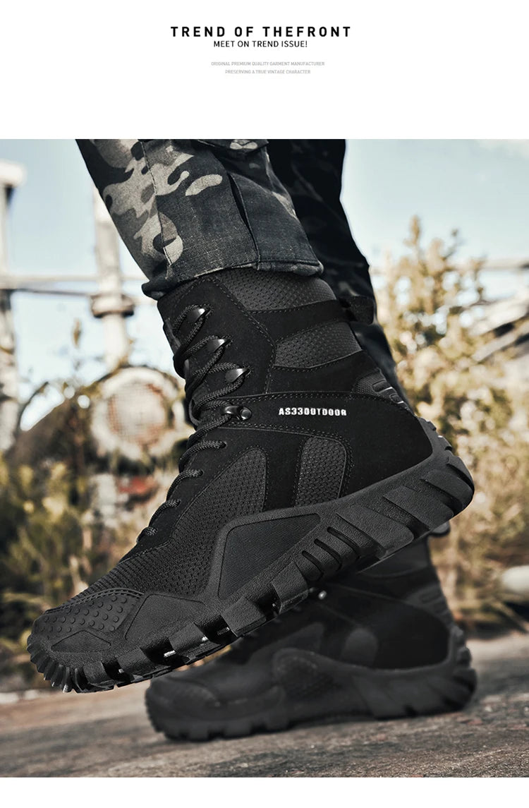 Big Size 47 Winter Men Warm Plush New Combat Boots Men Ankle Boot Quality Casual Motorcycle Boot Waterproof Men's Boots Autumn