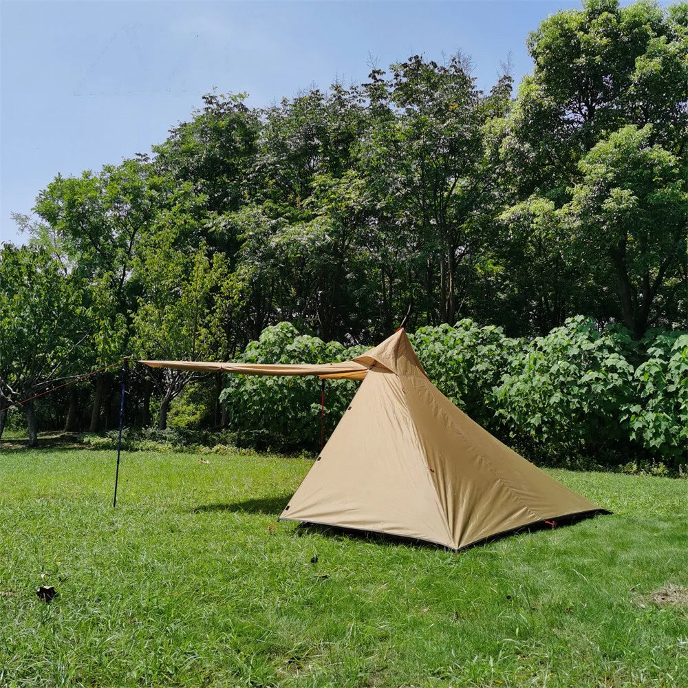 Outdoor 2 People Ultralight Mountain Gear with 2 Door Spire Tent Waterproof Camping tourist with Chimney Hole Hot Tent Camp