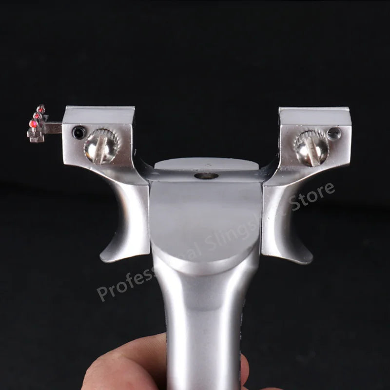 High Precision Rubber Band Shooting Alloy Slingshot and High-power Metal Catapult Sports Shooting Slingshot for Outdoor Hunting