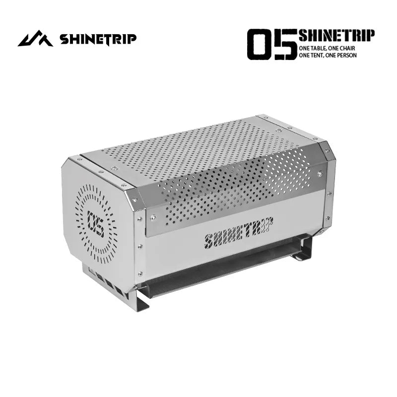 ShineTrip Outdoor Camping Stove Beacon Tower Desktop Barbecue Stove Stainless Steel Strong Firewood Burner Camping Furnace