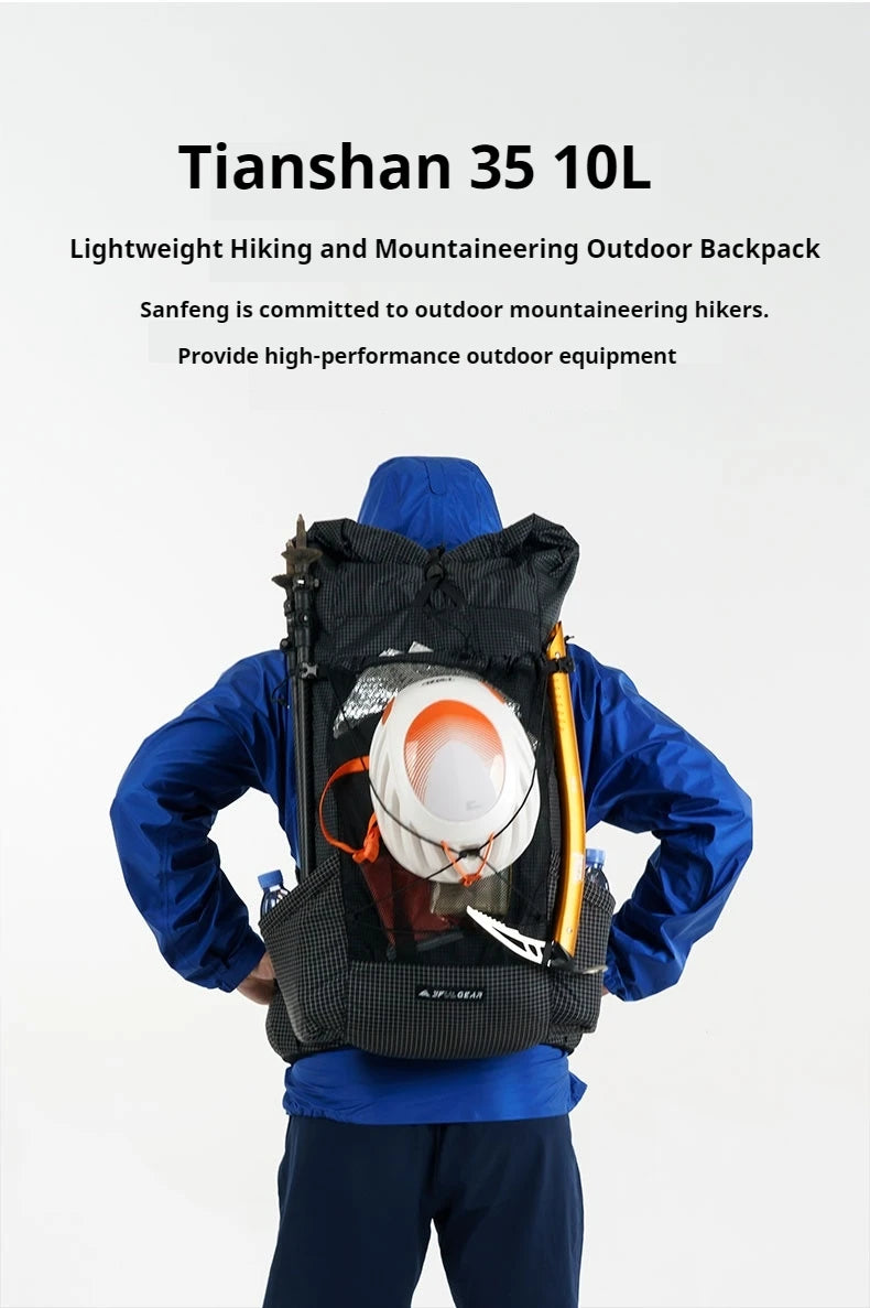 3F UL GEAR TianShan 35+10L Backpack 70D/210D Dyneema Ultralight Large Capacity Outdoor Camping Hiking Climbing Bag Waterproof