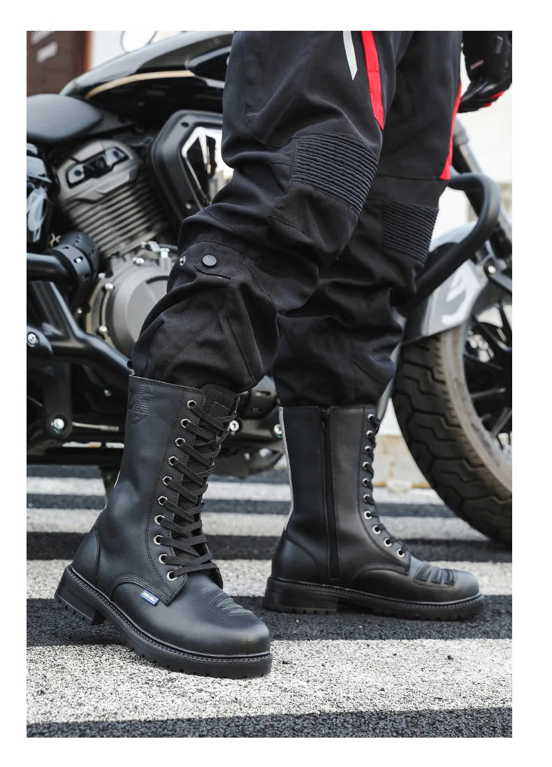 Motorcycle Riding Shoes High Top Motorcycle Boots Breathable Anti Fall Knight Equipment Road Racing Boots Motocross Boots