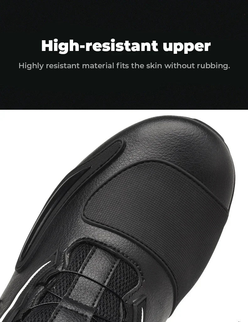 Motorcycle  Ankle Boots Racing Shoes Men Riding Durable Anti-Slip Grip Anti-kick protection Quick Lock moto Equipment Motorbike