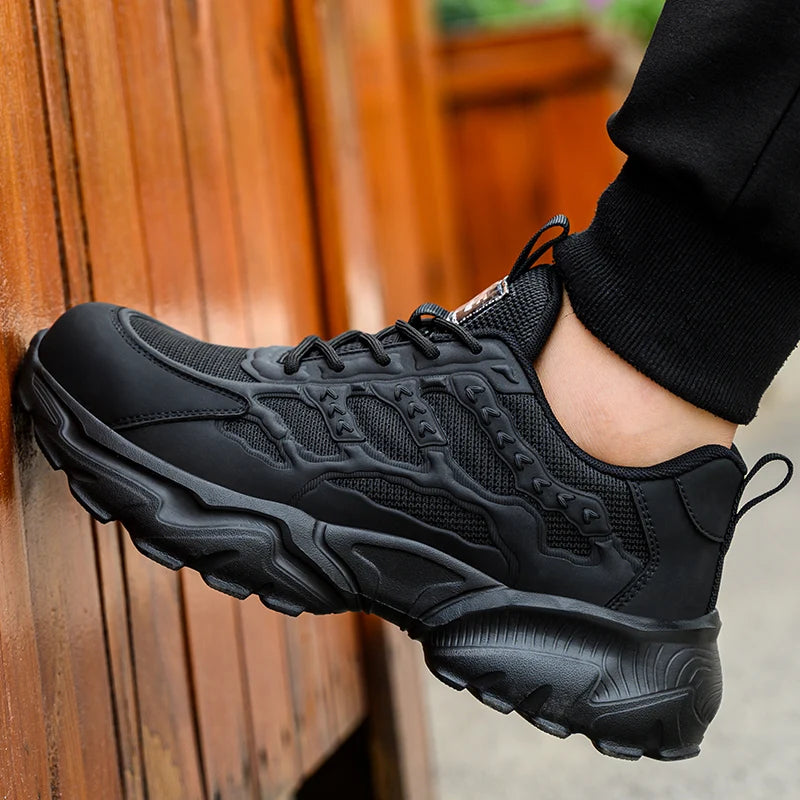 White Safety Shoes Men Steel Toe Boots Work Sneakers Anti-smash Anti-puncture Indestructible Shoes Sport Men Protective Shoes