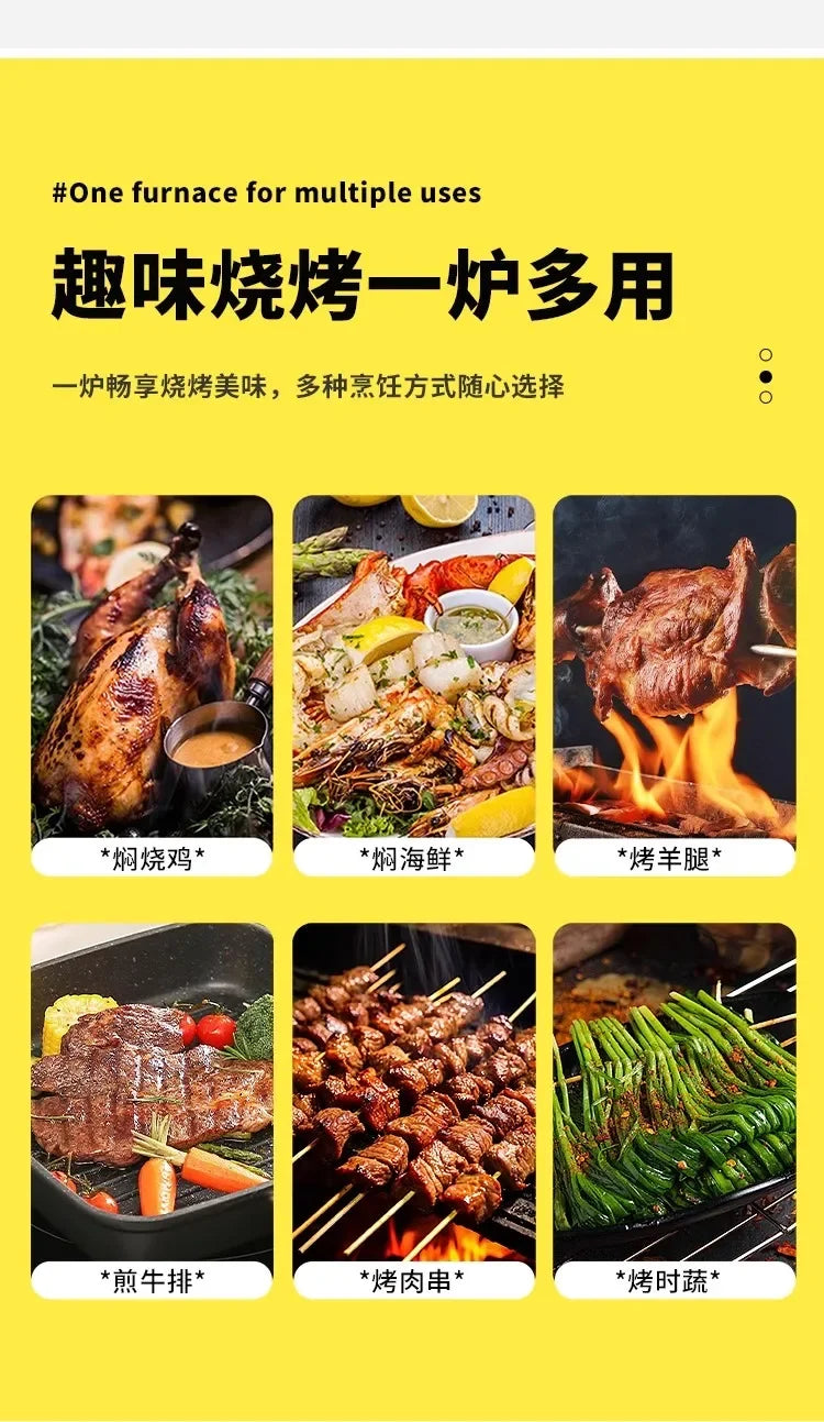 Barbecue grill, household outdoor grill, barbecue charcoal grill