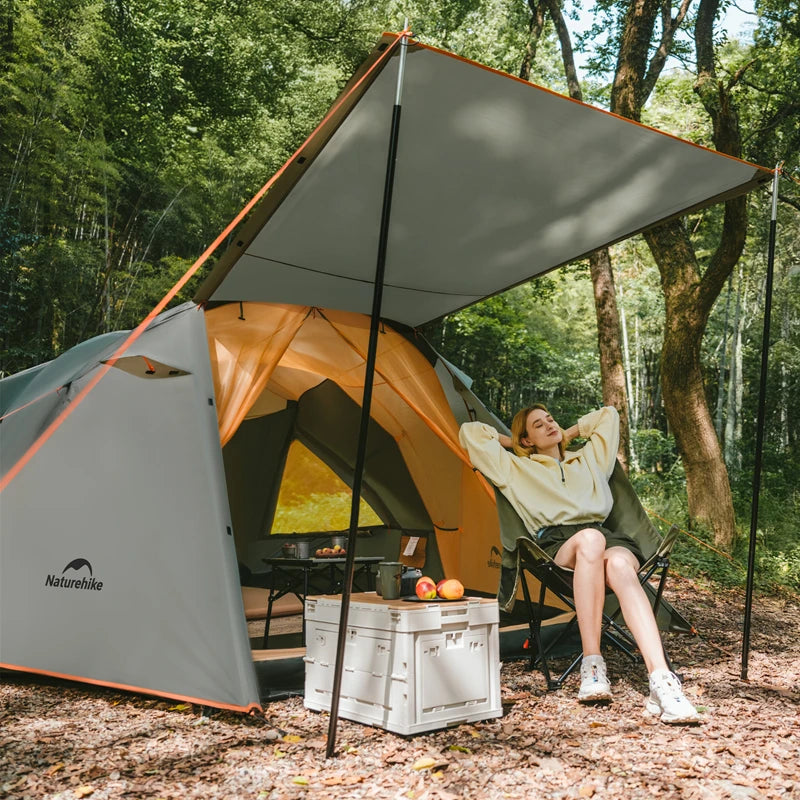 Naturehike 8-10 Person Camping Tent Picnic Rainstorm Sheltering Wind large Canopy Shelter Beach Tent Family Tent