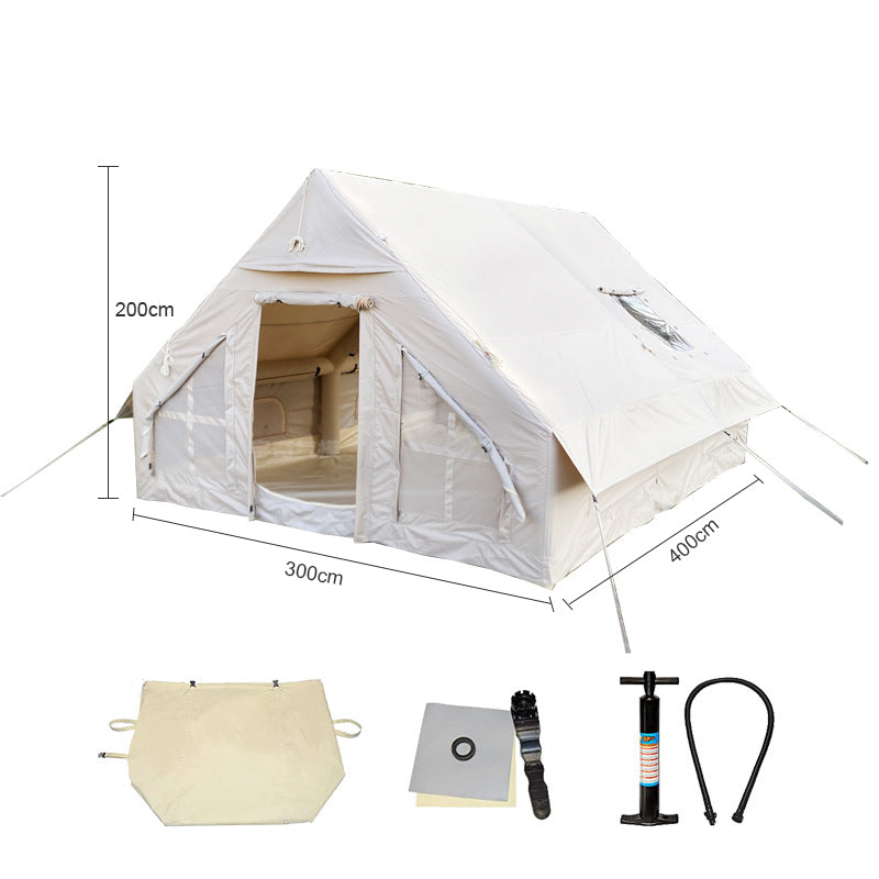 Inflatable Camping Tent for Family, PVC Skylight Air Tube, Camp Base Tents, 12 Square Meters, Large Space, 5-8 Person