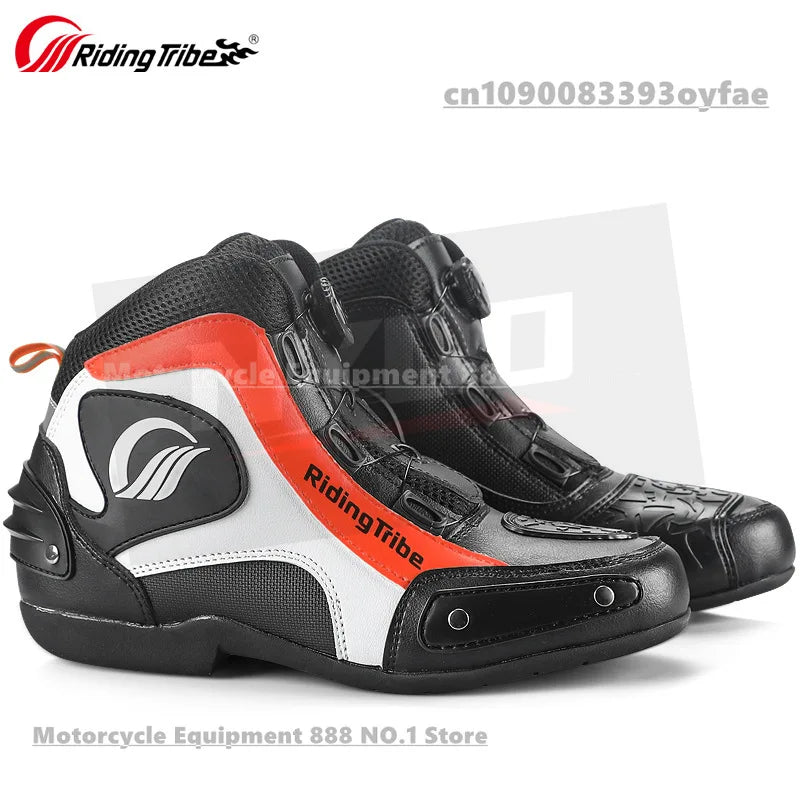 Motorcycle Cycling Shoes with Lock Motorcycle Boots Mountain Bike Racing Fall-proof Summer Waterproof Breathable Casual Boots