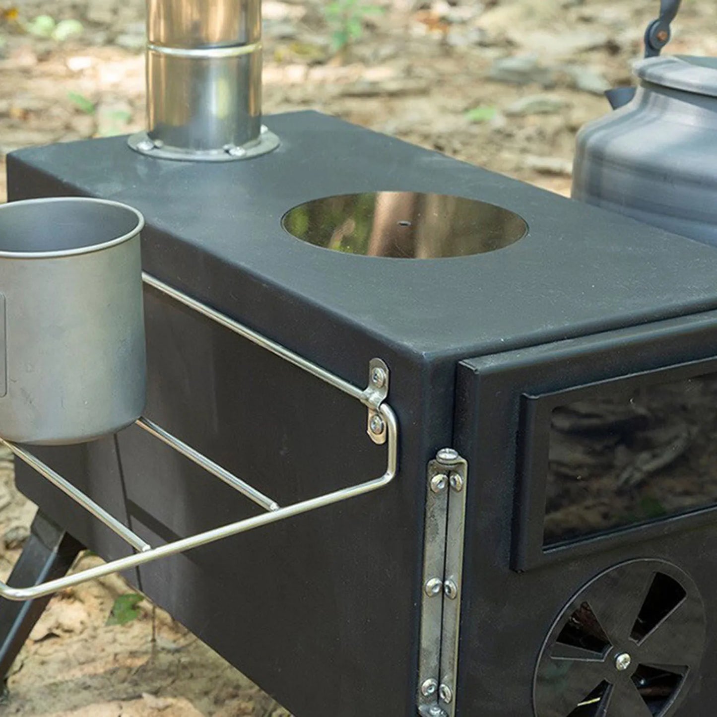 Folding FireWood Stove For Camping Tent Stove Portable Wood Heater Burning Carbon Steel Picnic BBQ Stove Grill Camping Supplies