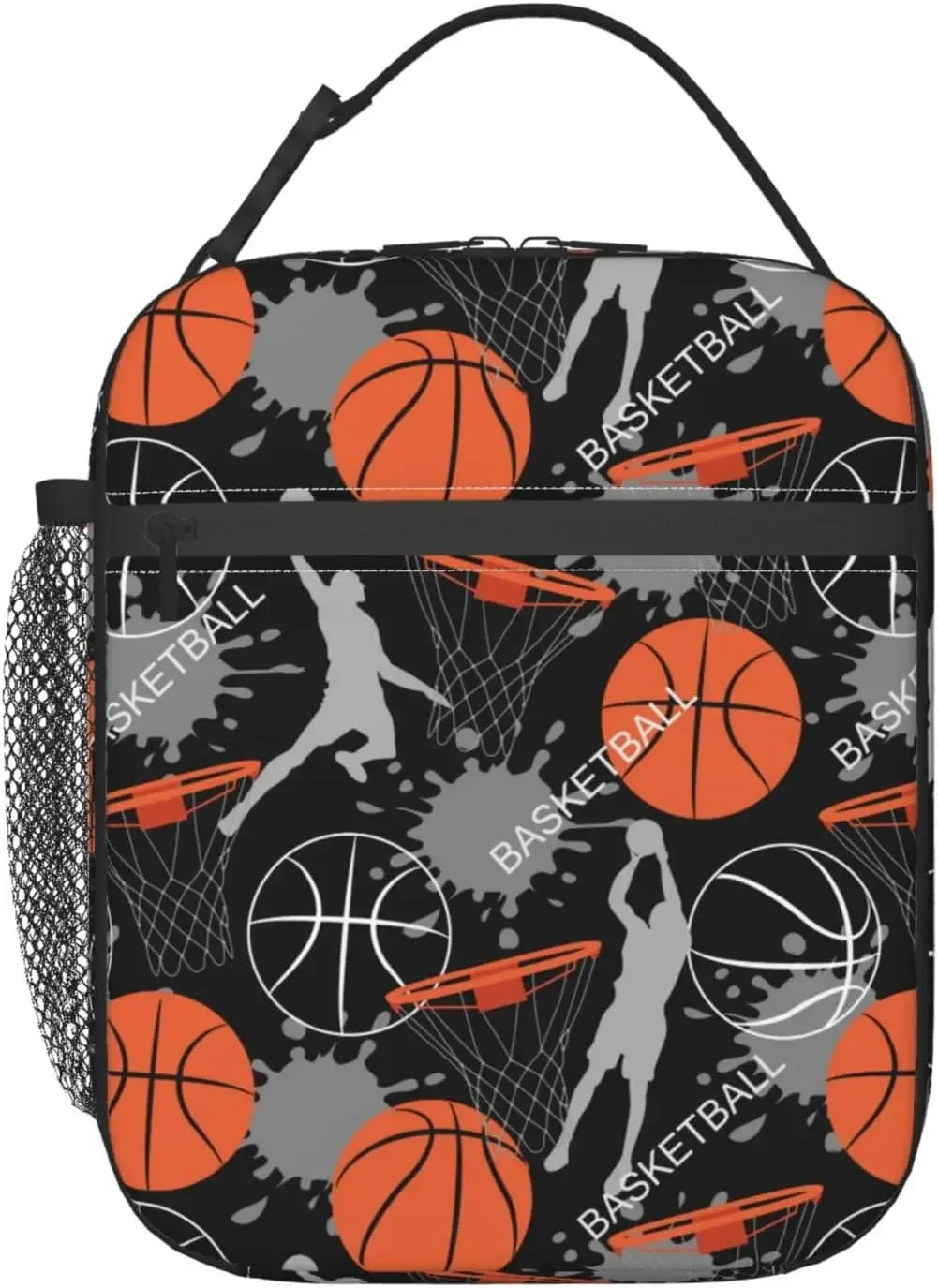 Tennis Racket Art Sport Lunch Bag Insulated Reusable Lunch Box Lunch Tote Lunchbox Portable Bento Bags For
